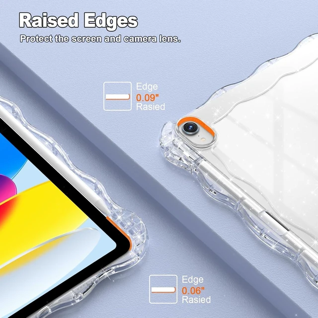Alt view image 5 of 7 - for iPad (A16) 11th 10th Gen Case Wave Edge Clear Bling