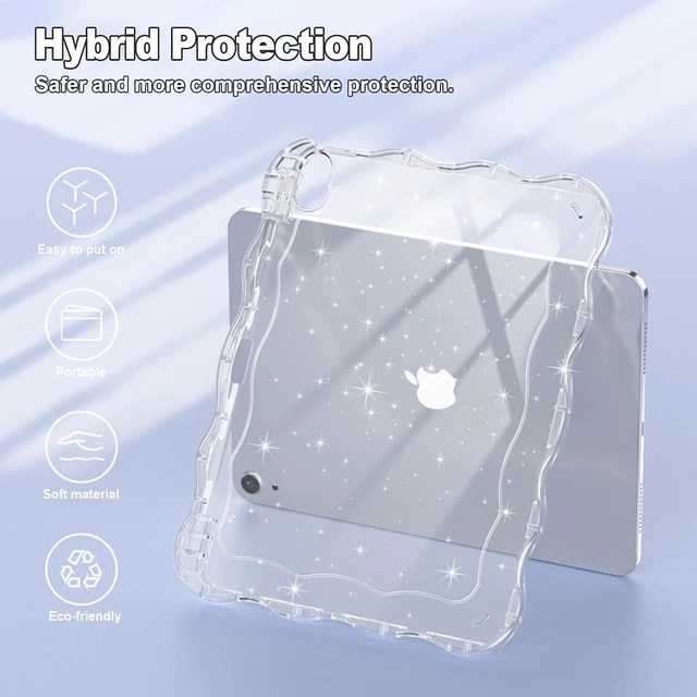 Alt view image 7 of 7 - for iPad (A16) 11th 10th Gen Case Wave Edge Clear Bling