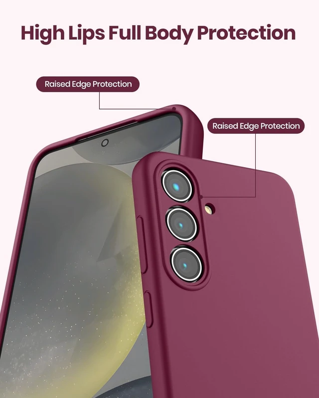 Alt view image 4 of 6 - Liquid Silicone Case for Galaxy S25 Burgundy