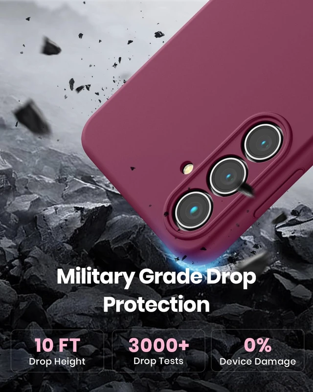 Alt view image 5 of 6 - Liquid Silicone Case for Galaxy S25 Burgundy