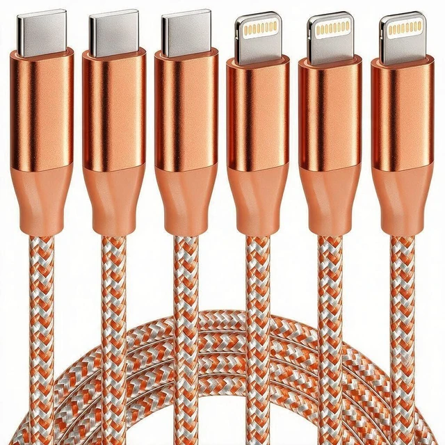 Main image of USB C to Lightning Cable 3 Pack 6FT MFi Certified iPhone Fast Charger Fast Charging Type c to Lightning Cable for iPhone 14 13 12 11 Pro Max Xr Xs 8 and More