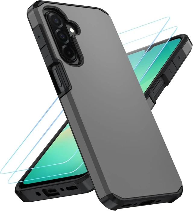 Main image of for Galaxy A17 Case : Shockproof Phone Cover with HD Screen Protector Hybrid Protective Military-Grade Drop Protection for Galaxy A17 5g / A16 5g & A26 Phone Case(Grey)