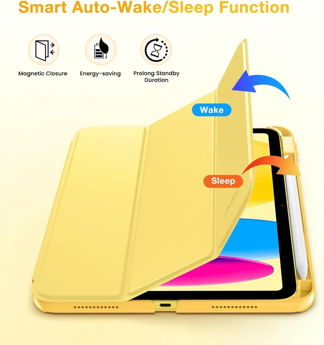 Alt view image 6 of 7 - for iPad A16 11th Gen Case iPad 10th Generation Case Light Yellow