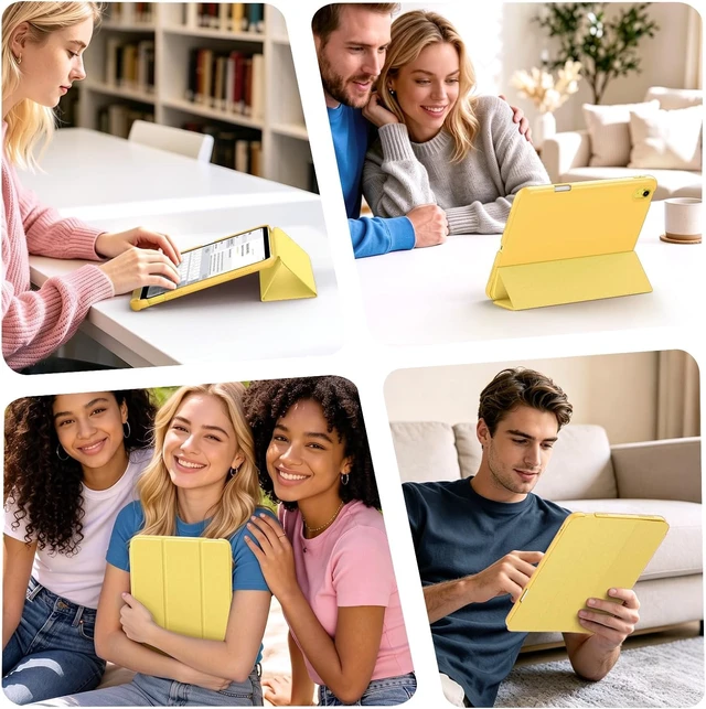 Alt view image 7 of 7 - for iPad A16 11th Gen Case iPad 10th Generation Case Light Yellow