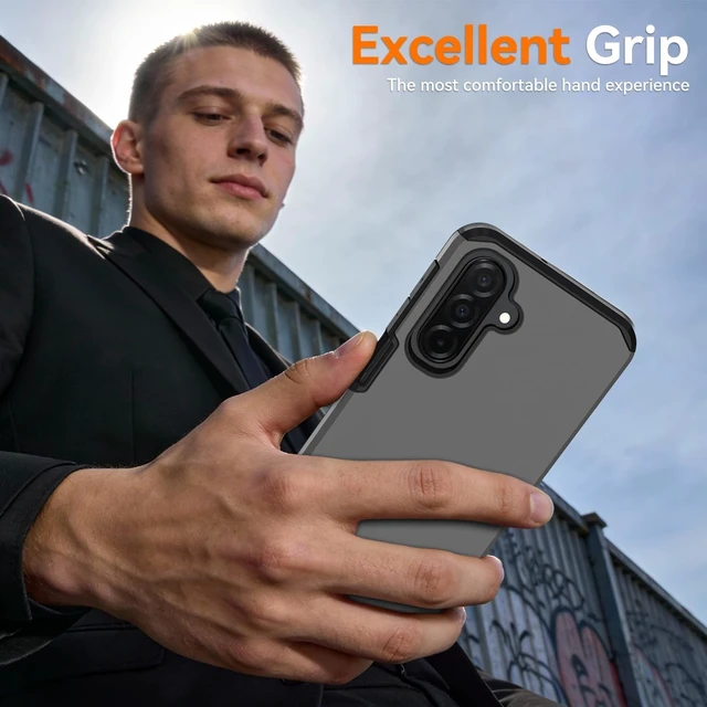Alt view image 6 of 6 - for Galaxy A17 Case : Shockproof Phone Cover with HD Screen Protector Hybrid Protective Military-Grade Drop Protection for Galaxy A17 5g / A16 5g & A26 Phone Case(Grey)