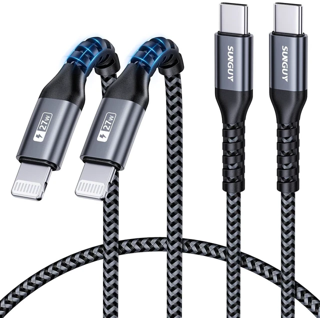 Main image of USB-C to Lightning Cable 2FT 2-Pack 27W Fast Charging Cable