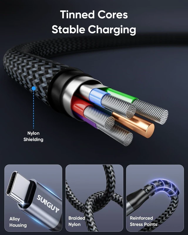Alt view image 5 of 7 - USB-C to Lightning Cable 2FT 2-Pack 27W Fast Charging Cable