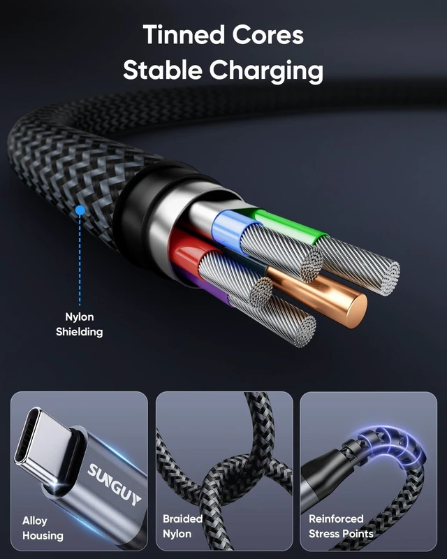 Alt view image 7 of 7 - USB-C to Lightning Cable 2FT 2-Pack 27W Fast Charging Cable
