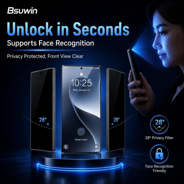 Alt view image 2 of 6 - 2 Pack Privacy Screen Protector for Galaxy S26 Ultra