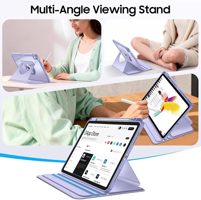 Alt view image 4 of 7 - Fintie Rotating Case for iPad Air 11-inch & iPad Air 5th/4th Gen 10.9 inch
