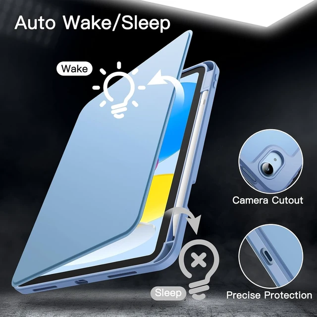 Alt view image 6 of 7 - 360° Rotating Case for iPad (A16) 11th/10th Gen Blue