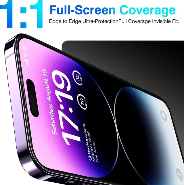 Alt view image 3 of 7 - -4+2 Pack for iPhone 14 Pro Max Screen Protector (6.7) HD Clear