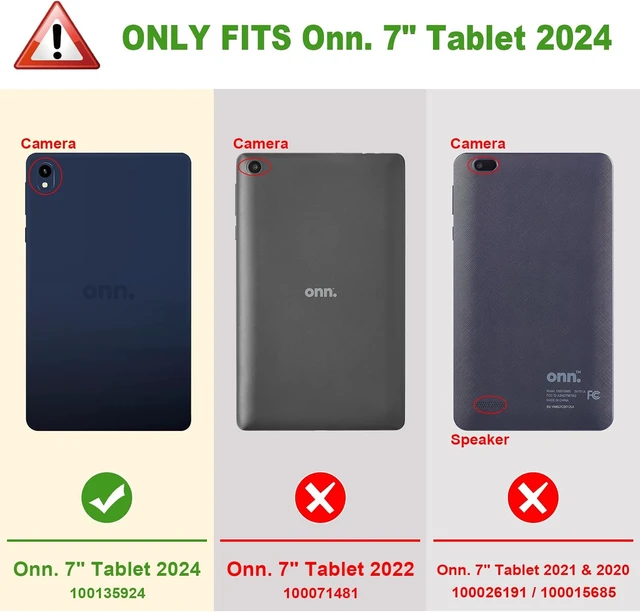 Alt view image 2 of 7 - Fintie Slim Case for Onn. 7 Tablet (2024 Model) - Black