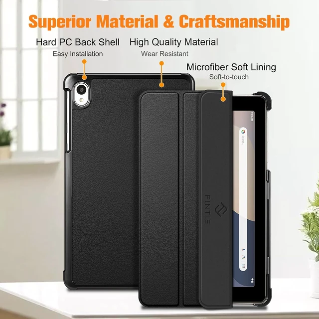 Alt view image 3 of 7 - Fintie Slim Case for Onn. 7 Tablet (2024 Model) - Black