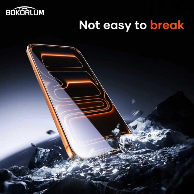 Alt view image 3 of 7 - 2 Pack Screen Protector for iPhone 17 Pro Tempered Glass Military Grade Shatterproof 9H+Hardness Full Coverage Anti-Fingerprint No Bubble Easy Installation