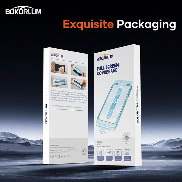 Alt view image 7 of 7 - 2 Pack Screen Protector for iPhone 17 Pro Tempered Glass Military Grade Shatterproof 9H+Hardness Full Coverage Anti-Fingerprint No Bubble Easy Installation