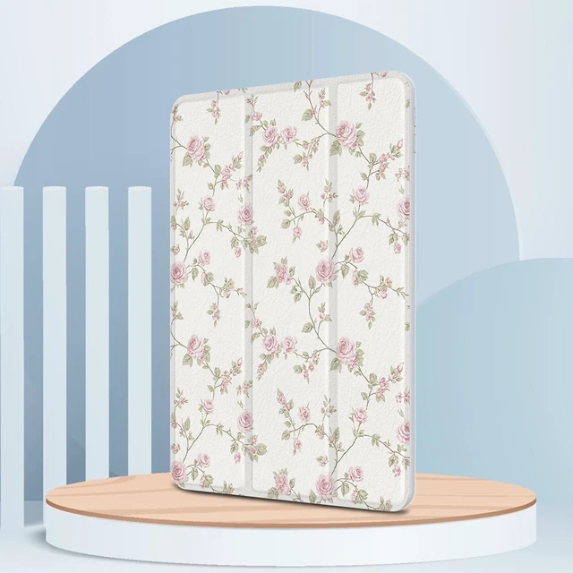 Alt view image 7 of 7 - Case for iPad (A16) 11th Generation iPad 10th Gen Pink Flower