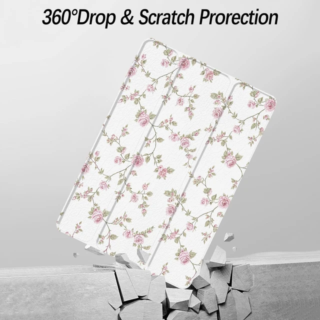 Alt view image 6 of 7 - Case for iPad (A16) 11th Generation iPad 10th Gen Pink Flower