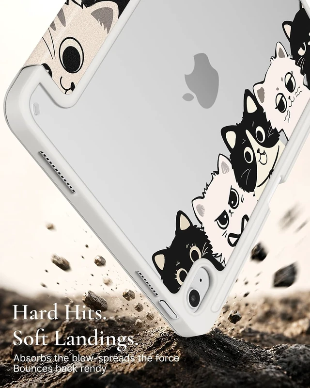 Alt view image 6 of 7 - for iPad A16/10th Case Cute cat Design