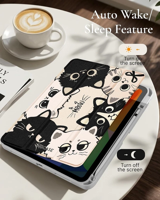 Alt view image 5 of 7 - for iPad A16/10th Case Cute cat Design