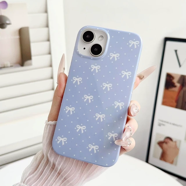 Alt view image 3 of 7 - Compatible with iPhone 13 and iPhone 14 Case Cute Bow Ribbon Polka Dot Slim Soft TPU Protective Phone Cover for Women Girls