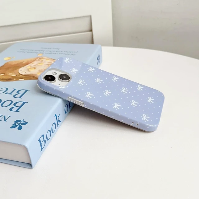 Alt view image 7 of 7 - Compatible with iPhone 13 and iPhone 14 Case Cute Bow Ribbon Polka Dot Slim Soft TPU Protective Phone Cover for Women Girls