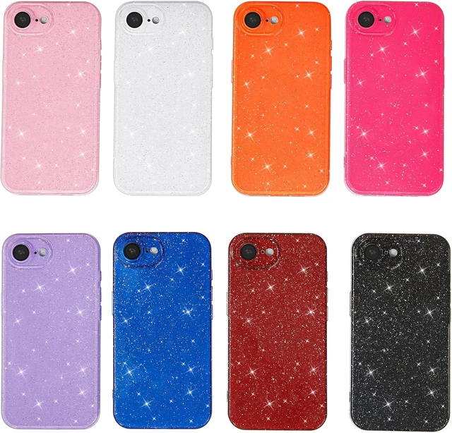 Alt view image 3 of 7 - for iPhone 17e 16e Case Glitter Sparkly Girly Cute Bling Sparkle Shiny Shimmer Bright Phone Case for Women Girls Glittery Thin Slim Jelly Soft Silicone Rubber Gel Plastic Cover Red Wine