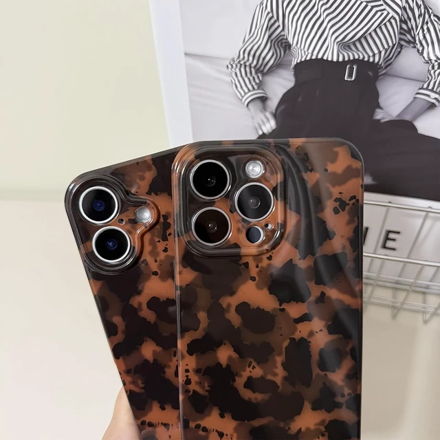 Alt view image 4 of 7 - Cute Phone Case for iPhone 16 Pro Max Case Amber Leopard Print