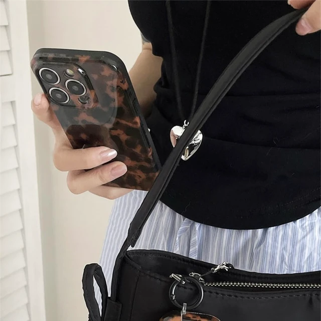 Alt view image 6 of 7 - Cute Phone Case for iPhone 16 Pro Max Case Amber Leopard Print