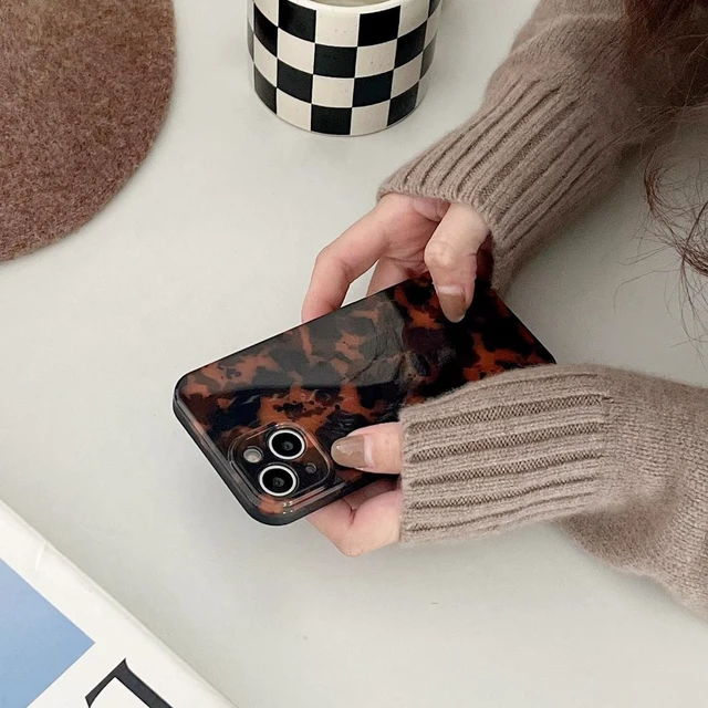 Alt view image 7 of 7 - Cute Phone Case for iPhone 16 Pro Max Case Amber Leopard Print