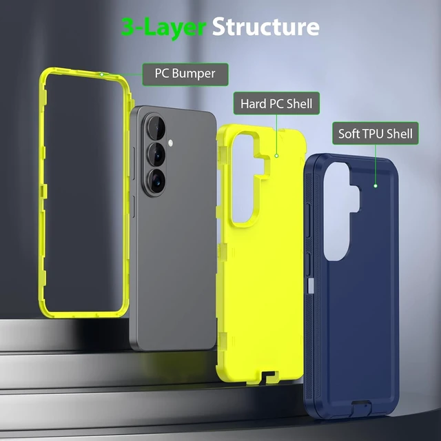 Alt view image 3 of 7 - for Galaxy S26 Case Heavy Duty Rugged Phone Cover Blue/Green