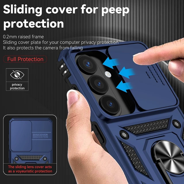 Alt view image 3 of 7 - for Galaxy S26 Case with Rotated Ring Kickstand Blue