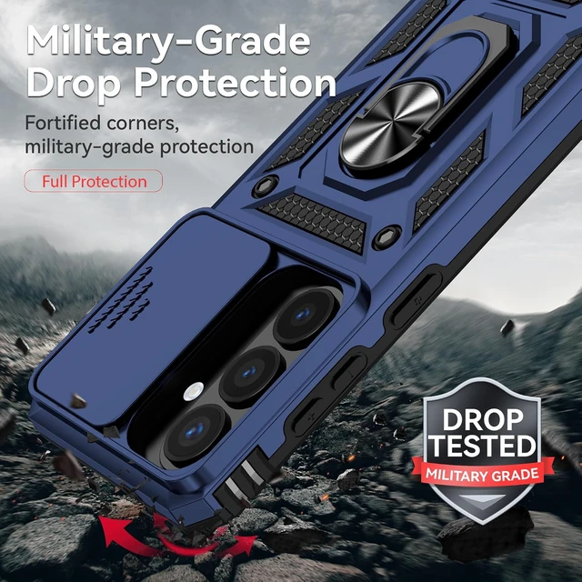 Alt view image 5 of 7 - for Galaxy S26 Case with Rotated Ring Kickstand Blue