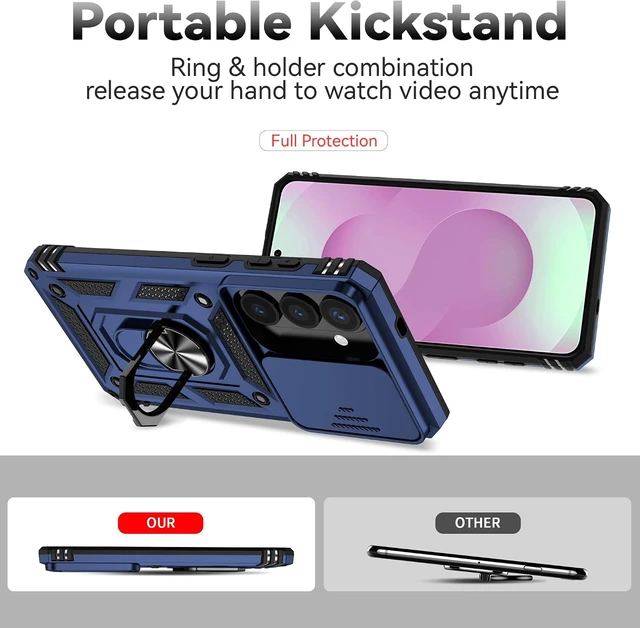 Alt view image 6 of 7 - for Galaxy S26 Case with Rotated Ring Kickstand Blue