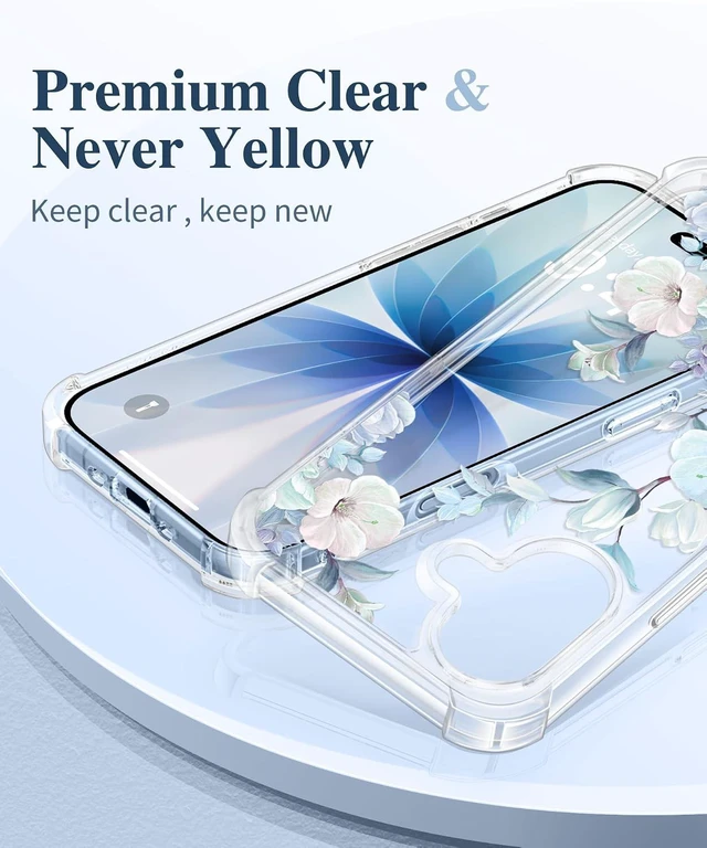 Alt view image 3 of 7 - for iPhone 17 Case Floral Clear Slim Women