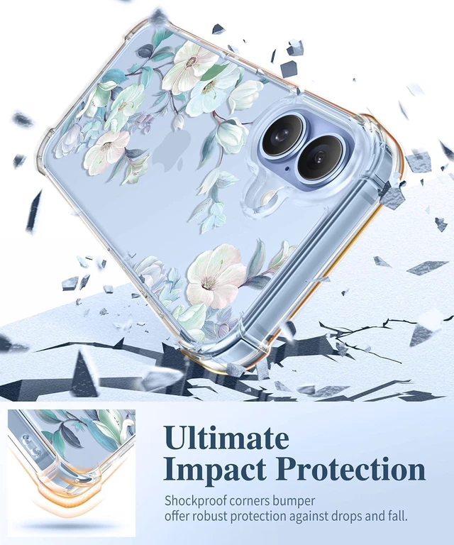 Alt view image 4 of 7 - for iPhone 17 Case Floral Clear Slim Women