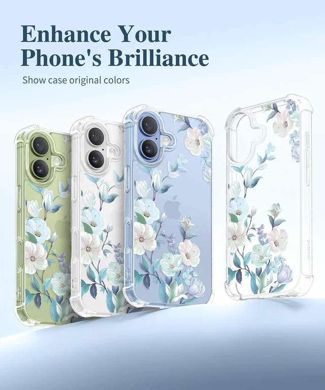 Alt view image 5 of 7 - for iPhone 17 Case Floral Clear Slim Women