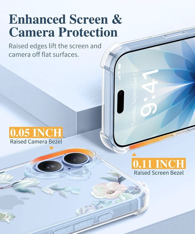 Alt view image 6 of 7 - for iPhone 17 Case Floral Clear Slim Women