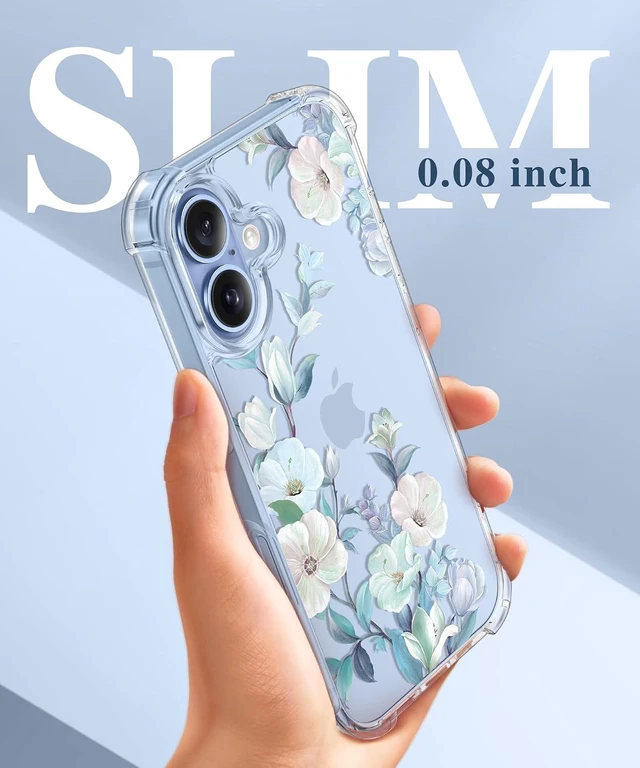 Alt view image 7 of 7 - for iPhone 17 Case Floral Clear Slim Women