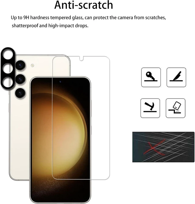 Alt view image 4 of 7 - Easy Alignment Frame Designed For Galaxy S23 5G Tempered Glass Screen Protector 2-Pack Camera Lens Protector Film 2-Pack