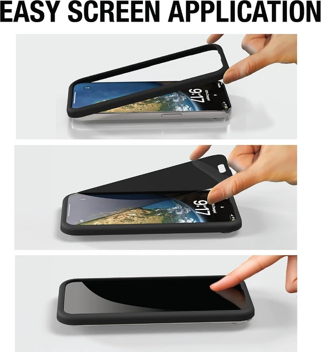 Alt view image 7 of 7 - Heavy Duty 2Pack Privacy Screen Protector for iPhone 16 Pro Max