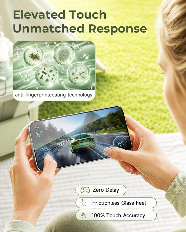 Alt view image 6 of 7 - 3-Pack Screen Protectors for iPhone Tempered Glass Film with Easy Installation Frame Ultra HD 9H Hardness Scratch Resistant Case Friendly (for iPhone 13/13 Pro/14/16e/17e-6.1 Inch)