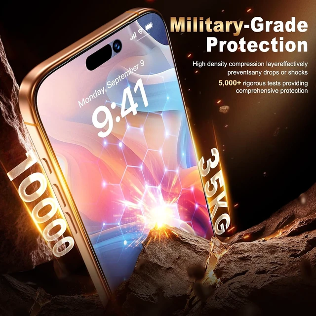 Alt view image 3 of 7 - for iPhone 17 Pro Max Matte Screen Protector - 6.9 inch - 2 Pack