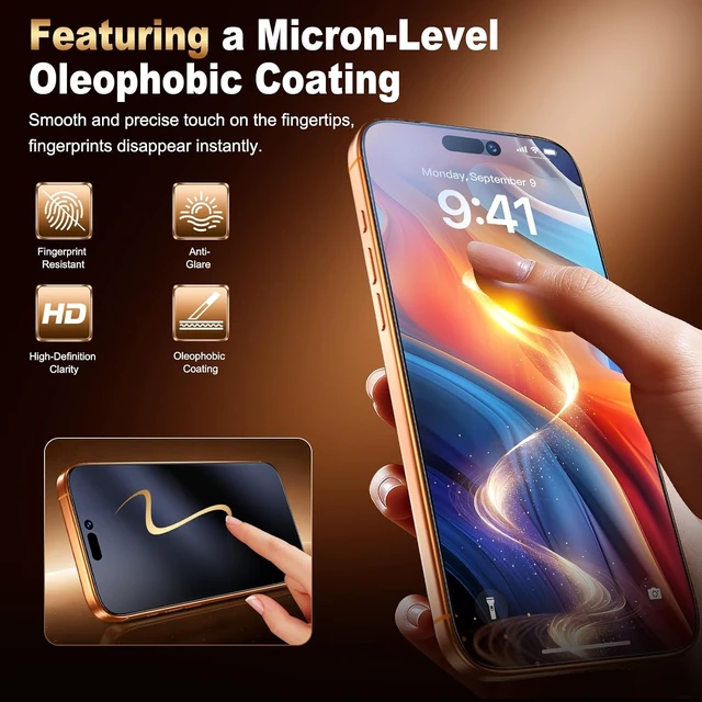 Alt view image 5 of 7 - for iPhone 17 Pro Max Matte Screen Protector - 6.9 inch - 2 Pack