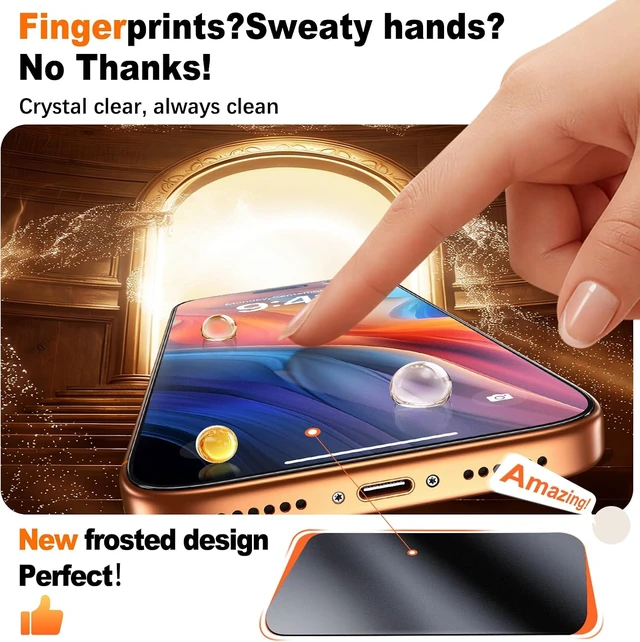 Alt view image 6 of 7 - for iPhone 17 Pro Max Matte Screen Protector - 6.9 inch - 2 Pack