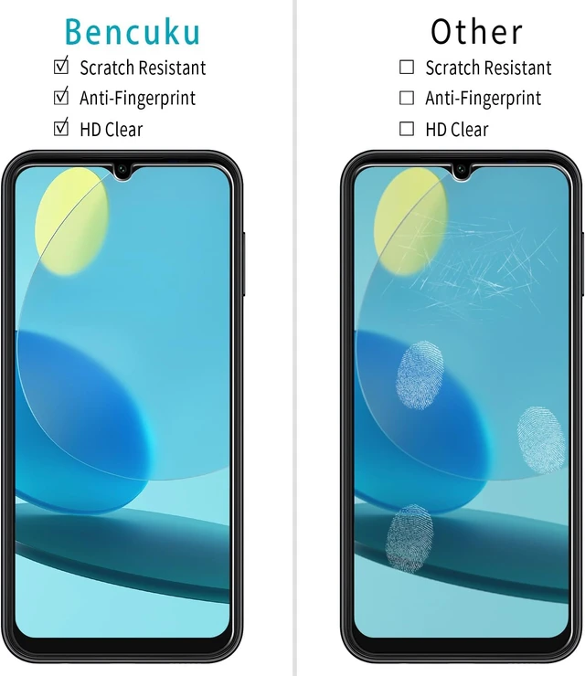 Alt view image 2 of 7 - 2 Pack Screen Protector for Galaxy A14 5G Tempered Glass