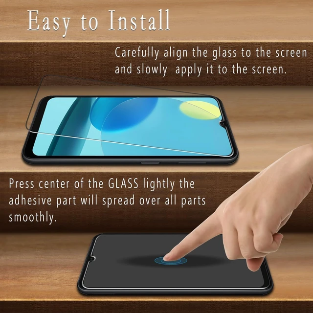 Alt view image 4 of 7 - 2 Pack Screen Protector for Galaxy A14 5G Tempered Glass