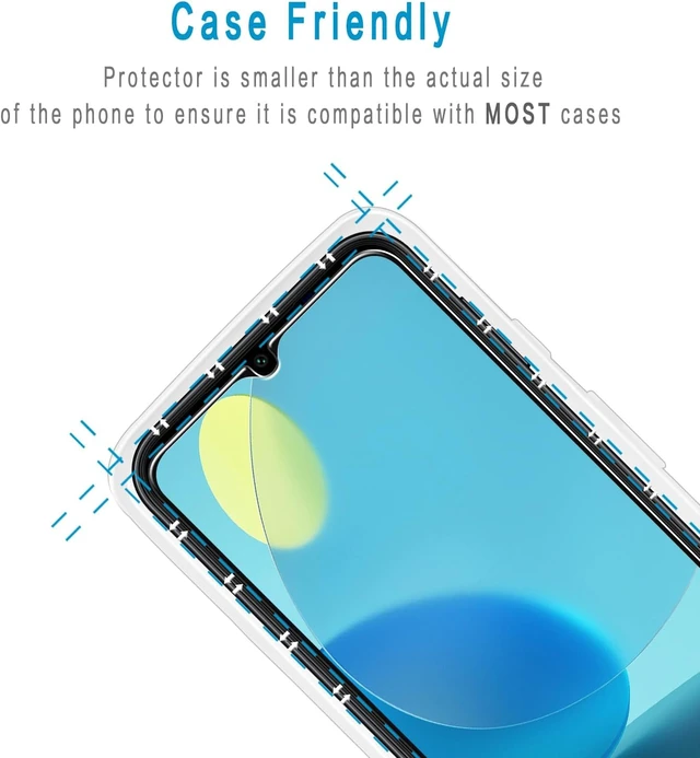 Alt view image 6 of 7 - 2 Pack Screen Protector for Galaxy A14 5G Tempered Glass