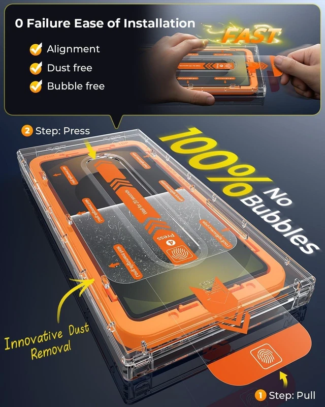 Alt view image 2 of 7 - TOP 9H+ 2+2 Packs for Galaxy S25 Ultra Screen Protector 6.9