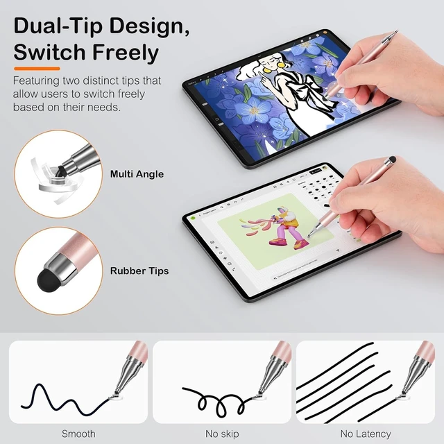 Alt view image 2 of 6 - 3PCS Tablets Stylus Pen for All Touchscreen Devices with Precision Disc Tip